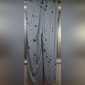 Grey & Black Star pattern Pajama Pants Size Small